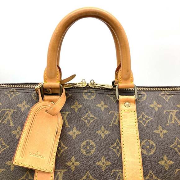 LOUIS VUITTON Authentic Brown Monogram Canvas Keepall 45 Boston Bag - Picture 6 of 10